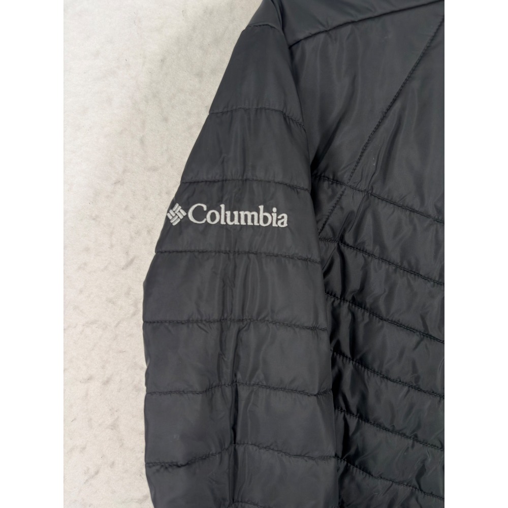 Columbia Omni-Heat Puffer Jacket Mens Small Black Hybrid Insulated Full Zip - Picture 9 of 13